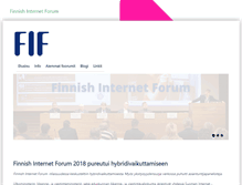 Tablet Screenshot of internetforum.fi
